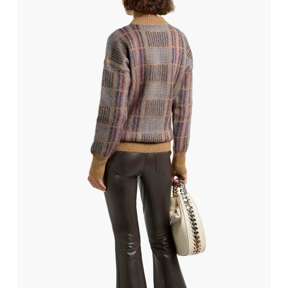 VERONICA BEARD Bristol jacquard-knit mohair-blend sweater in Russet Multi Size S - Picture 6 of 13